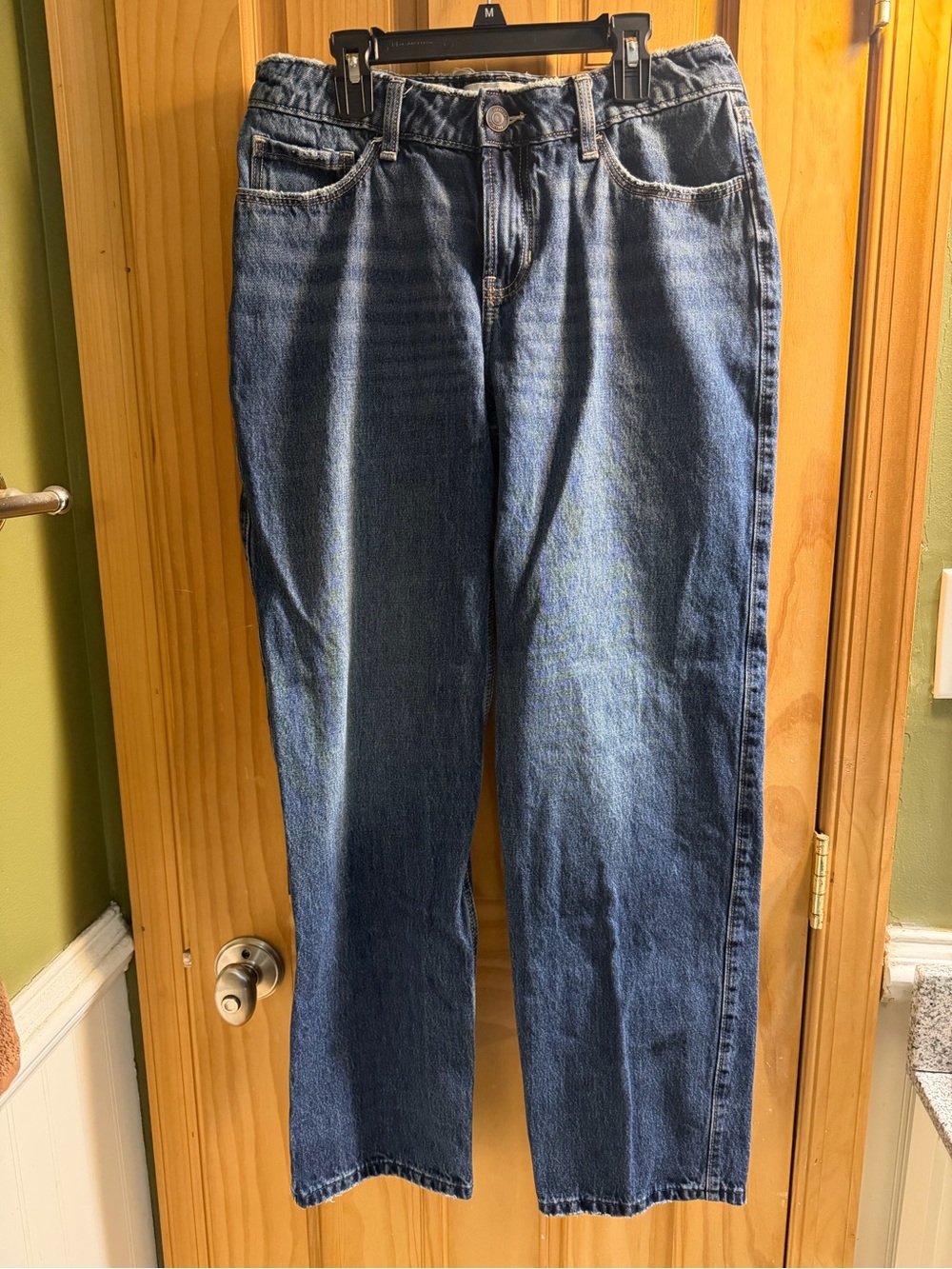 Hollister Straight Leg Dark Blue Denim Jeans
